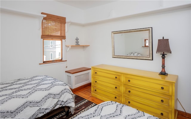 bedroom featuring light hardwood / wood-style flooring