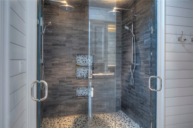 bathroom with an enclosed shower