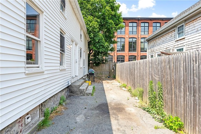 exterior space featuring fence