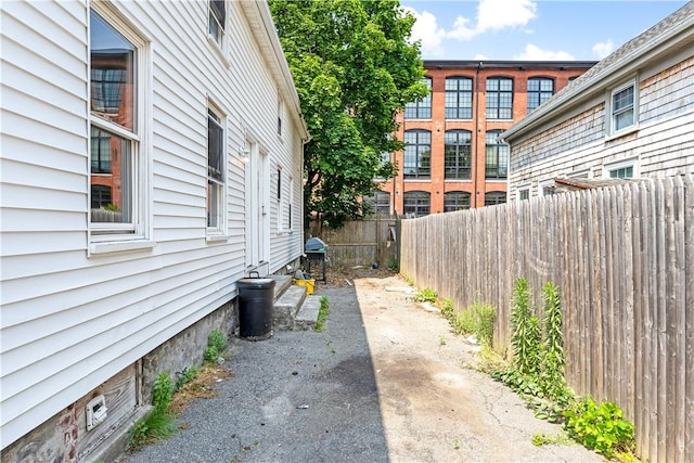 exterior space featuring fence