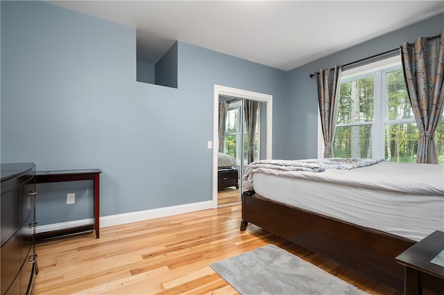 bedroom featuring hardwood / wood-style floors