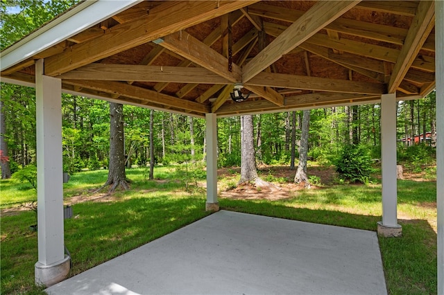 view of patio with a gazebo