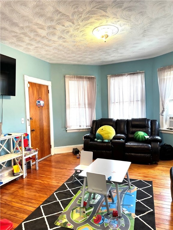 living room featuring hardwood / wood-style flooring