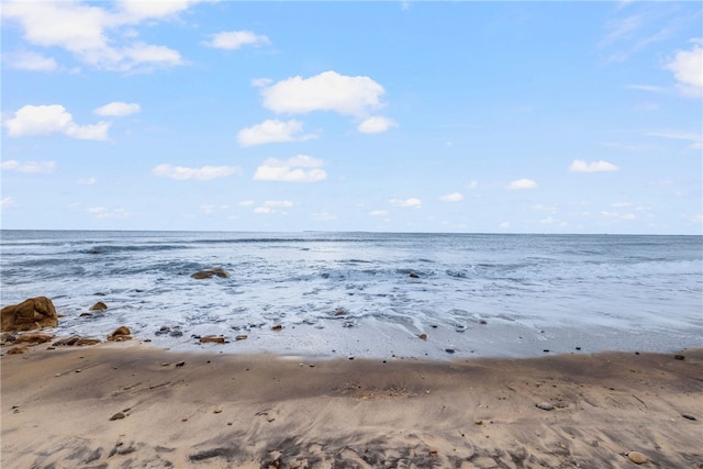 water view with a view of the beach