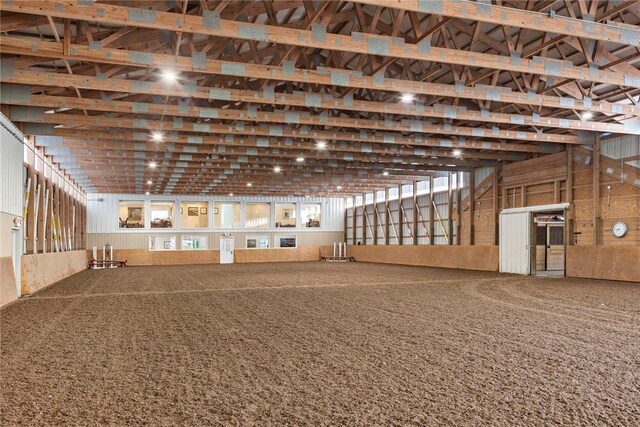 view of horse barn