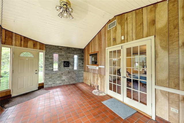 interior space with french doors