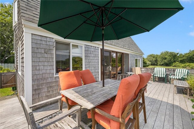 681 Corn Neck Rd, Block Island, RI 02807 - deck with outdoor dining area
