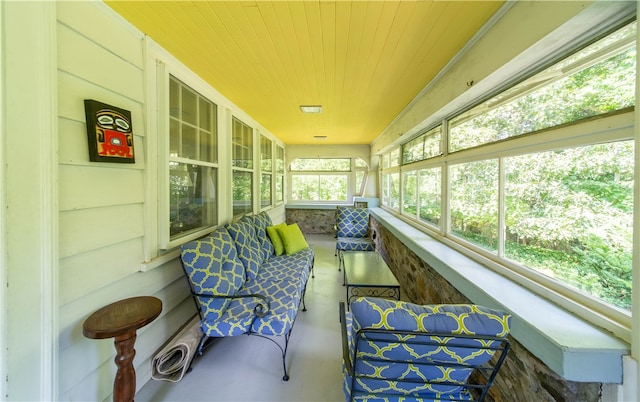 view of sunroom