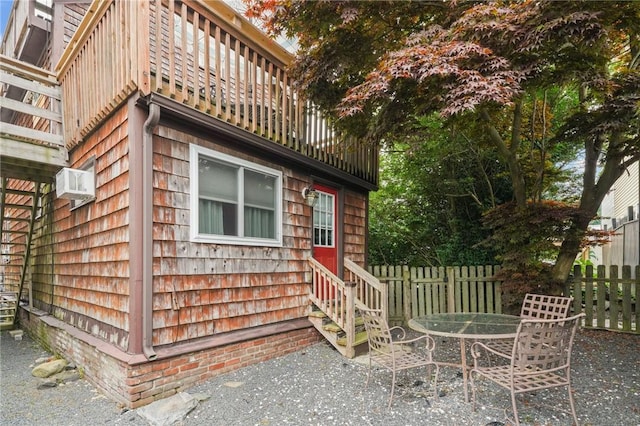 view of home's exterior with a patio