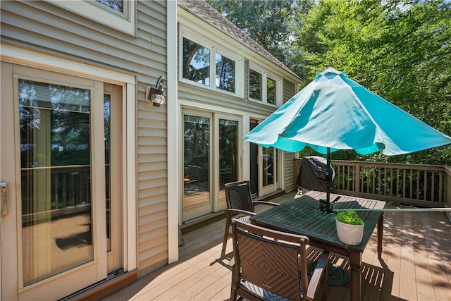 view of wooden deck