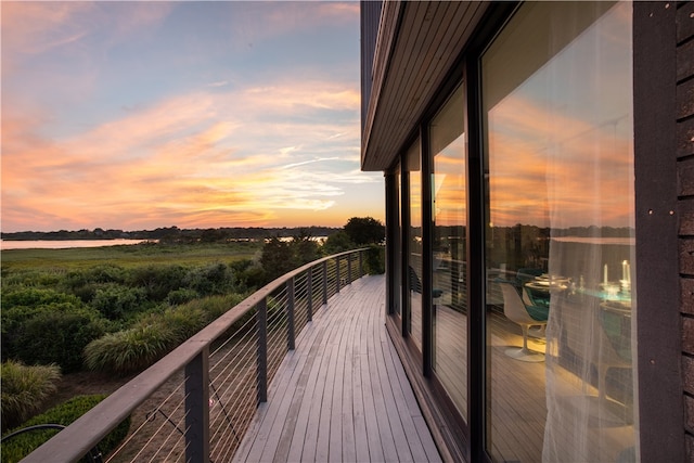 view of deck at dusk