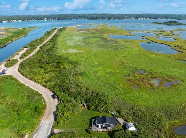 853 W Beach Rd, Charlestown, RI 02813 - birds eye view of property featuring a water view