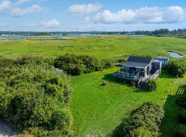 853 W Beach Rd, Charlestown, RI 02813 - drone / aerial view featuring a rural view and a water view