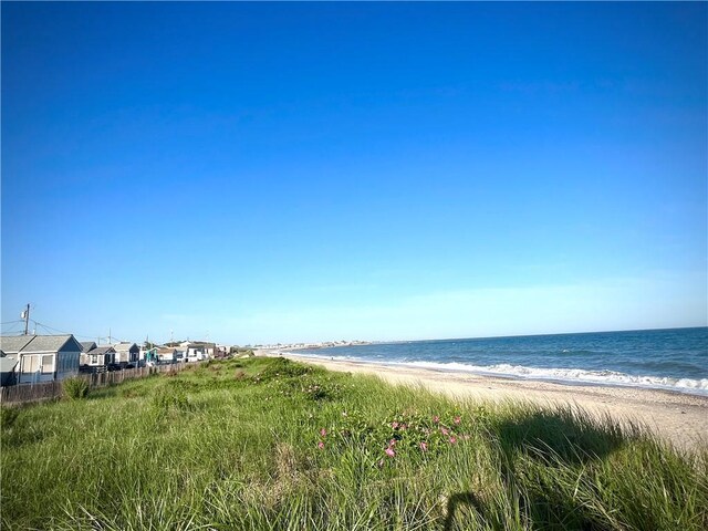 water view featuring a beach view