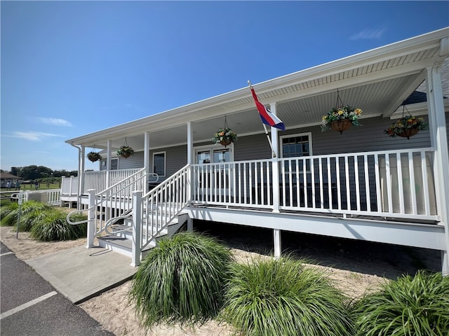 exterior space featuring a porch