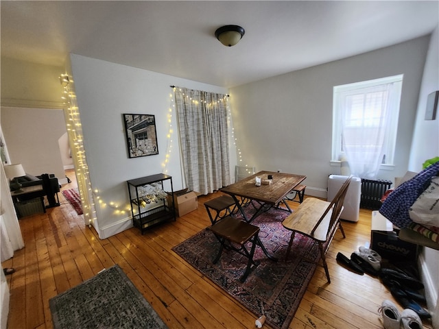 living room featuring wood-type flooring