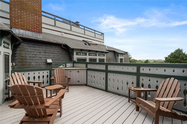 view of wooden terrace