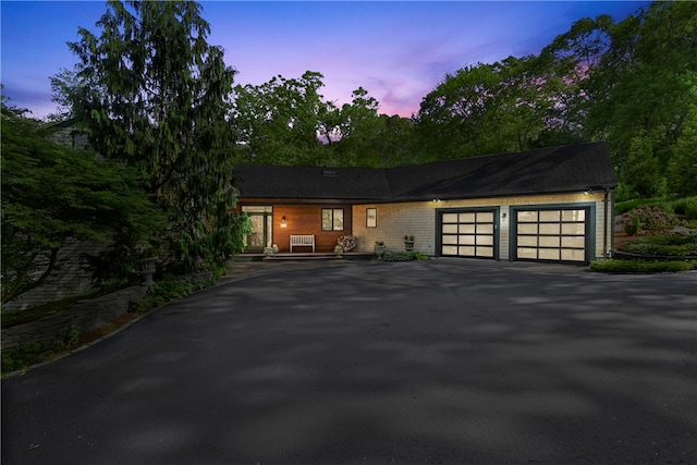 view of front of house featuring a garage