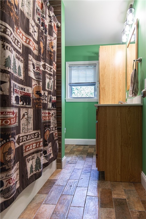 bathroom with walk in shower