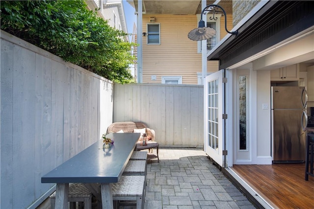 view of patio / terrace featuring a fenced backyard