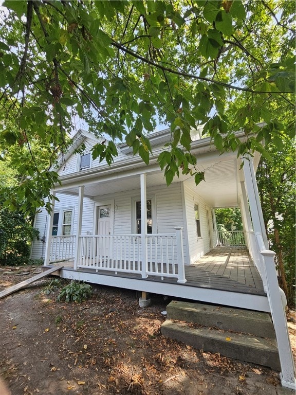 exterior space with a porch