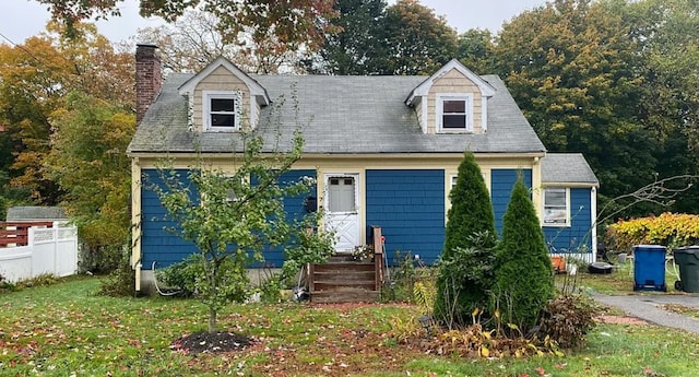 view of cape cod home