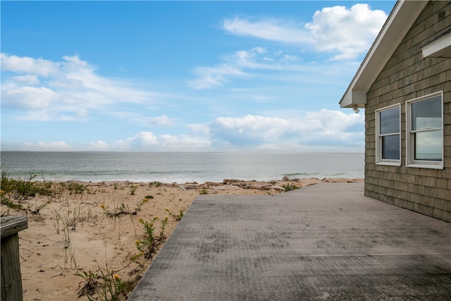 water view featuring a beach view