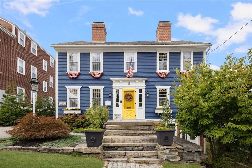 view of colonial-style house