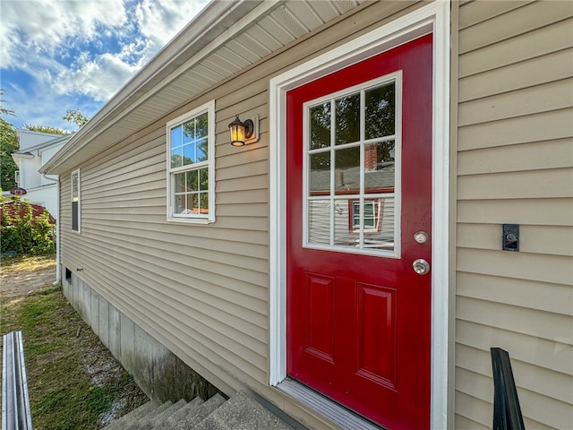 view of exterior entry