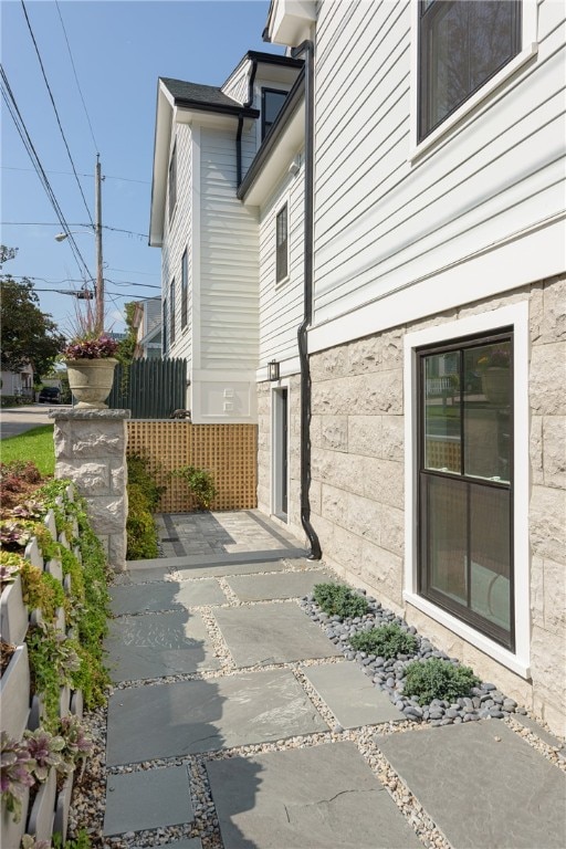 view of home's exterior featuring a patio