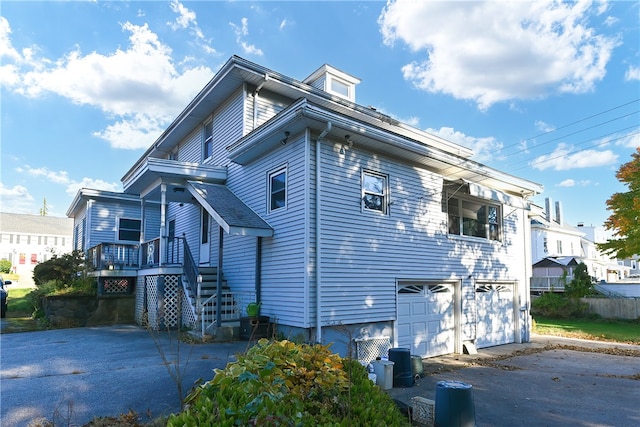 view of home's exterior featuring a garage