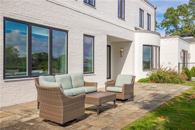 view of patio featuring outdoor lounge area