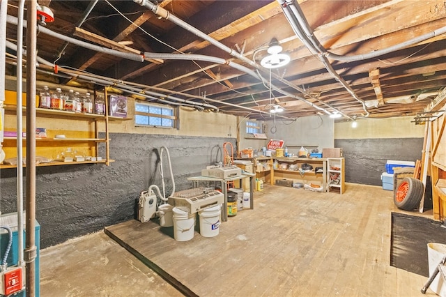 view of basement