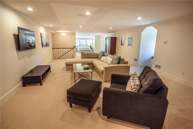 view of carpeted living room