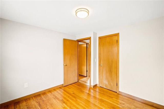 empty room featuring light hardwood / wood-style flooring