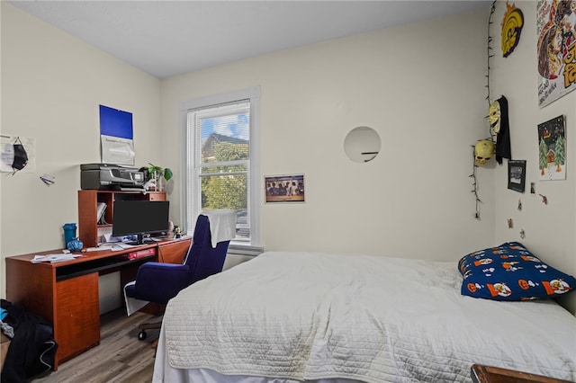 bedroom featuring light hardwood / wood-style flooring