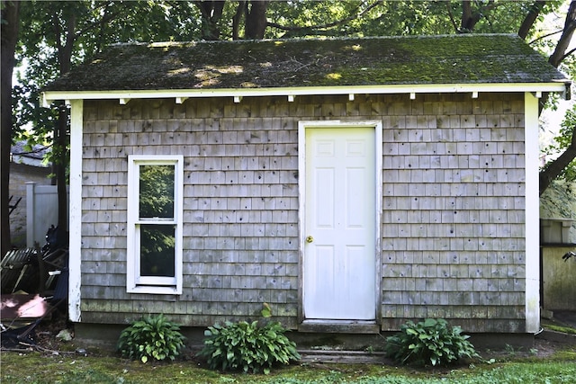 view of outdoor structure