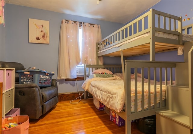 bedroom featuring light hardwood / wood-style floors