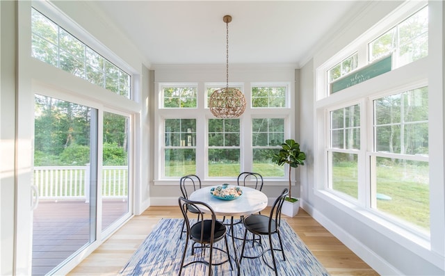 sunroom / solarium with plenty of natural light