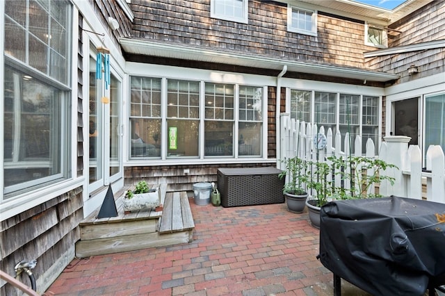 view of patio / terrace with area for grilling