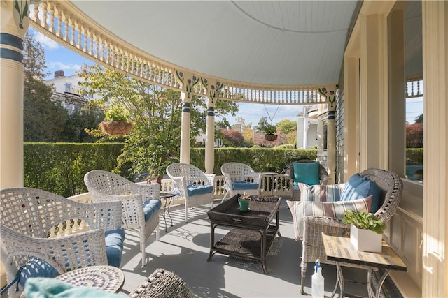 68 Kay St, Newport, RI 02840 - view of patio with an outdoor hangout area