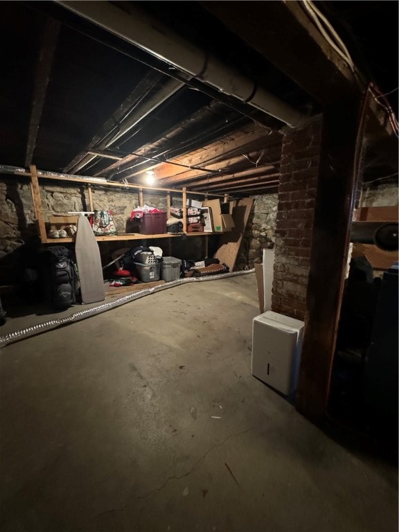 view of basement