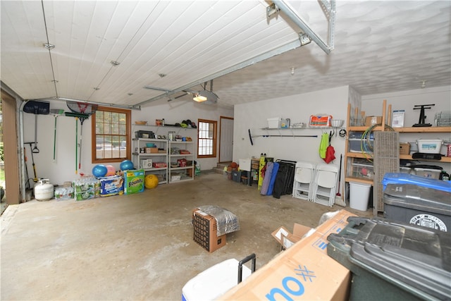 garage featuring a garage door opener