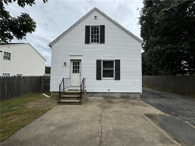 view of rear view of property