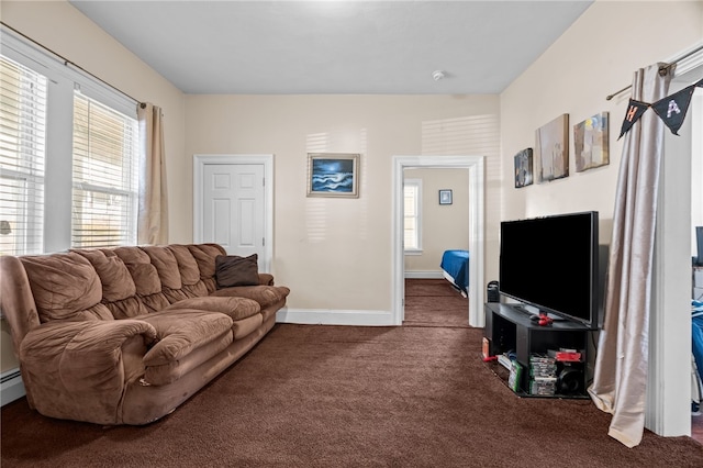 view of carpeted living room