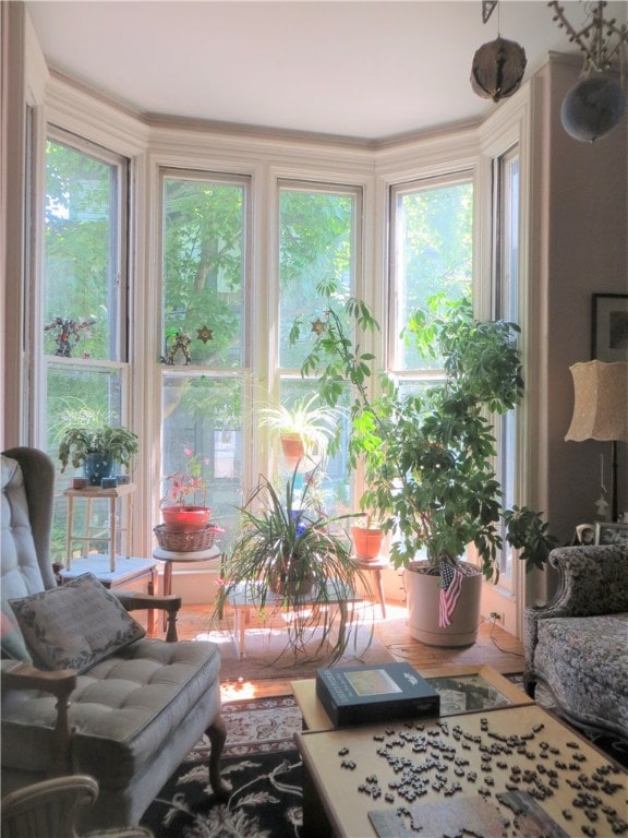 view of sunroom