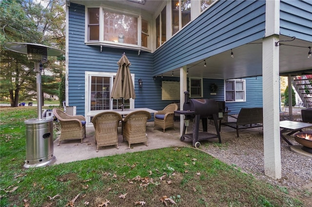 view of patio featuring grilling area