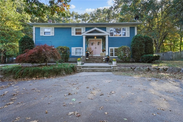 view of split foyer home