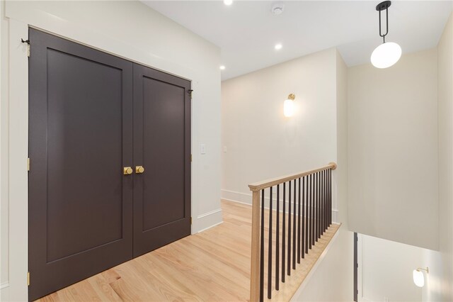 foyer entrance featuring hardwood / wood-style flooring