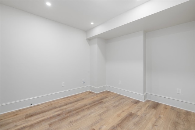 empty room featuring light hardwood / wood-style floors